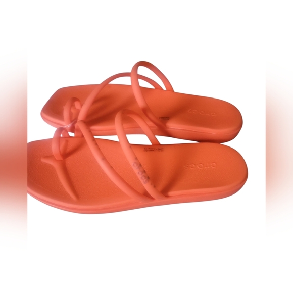 Crocs Women's Miami Toe Loop Beach Orange Sandals W8 - Picture 4 of 7